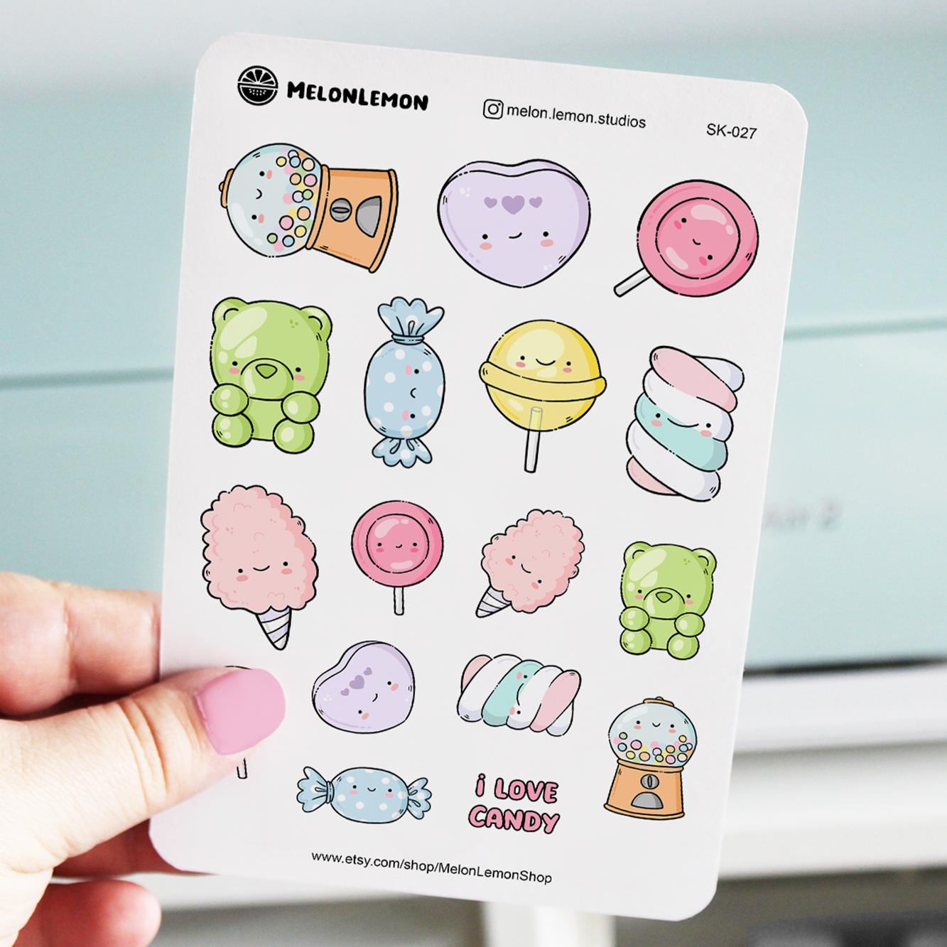 "Candy Shop" Stickers Sheet