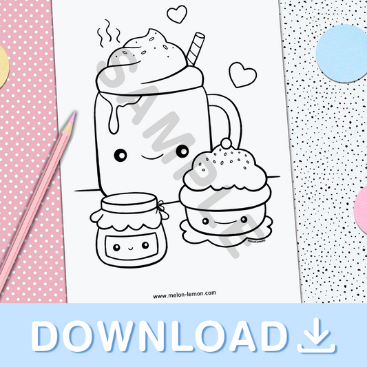 "Cozy Snack" Coloring Page