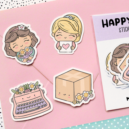 "Happy Mail" Stickers Set